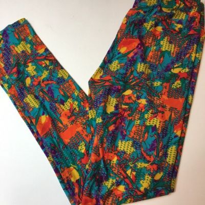 LuLaRoe OS One Size Leggings Bright Miami Leggings